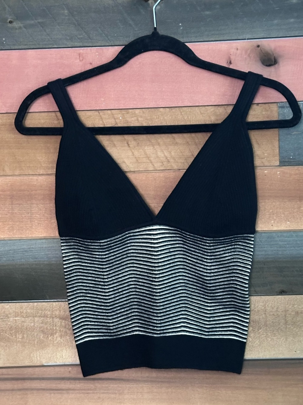 Ramy Brook Madeline Tank Top NWT Black Ottoman Size Medium - Picture 2 of 5